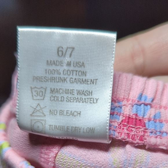 Painting Red Rhinos Pink Ribbed Floral Pants with Colorful Fringe Girls Size 6-7 - Picture 6 of 6